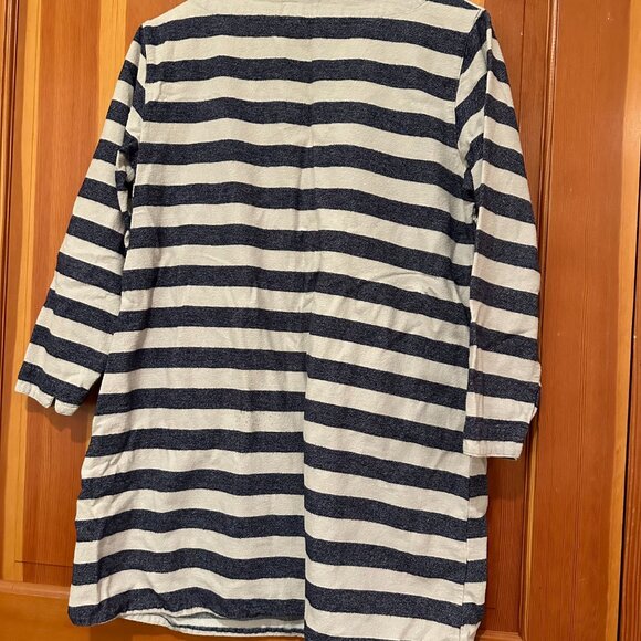 [NORTHERN TRUCK] Striped Cotton Tunic with Pockets - Size M - Picture 2 of 3